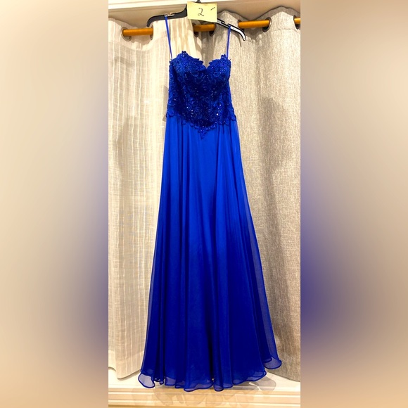 NEW Blue Formal Homecoming/party dress from golden asp prom boutique size 2 - Picture 1 of 3